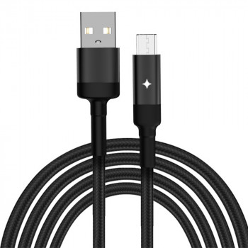 Cablu de Date USB Micro-USB, 2.4A, 1.2m - Yesido (CA-28) - Black - Img 1