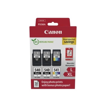 Cartus imprimanta Canon OEM 2xPG-540XL, 1xCL-541XL, Photo Paper inkjet Pack original 5224B015, PG540XL, 5222B005, 5226B001, CL541XL