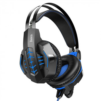 Casti Gaming Jack 3.5mm, USB - Hoco (W102 Cool) - Blue - Img 2