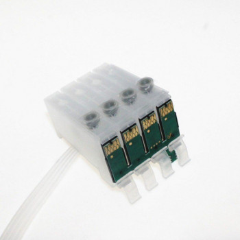 Ciss cu cartuse reincarcabile pt EPSON 27 27XL, T2711 T2712 T2713 T2714 cu chipuri resetabile - Img 3