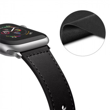 Curea barbati pentru Apple Watch 1/2/3/4/5/6/7/8/SE/SE 2 (38/40/41mm) - Techsuit Watchband (W033) - Black - Img 2