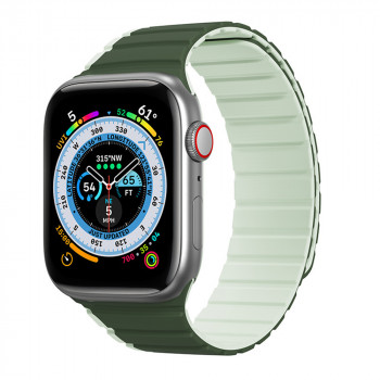 Curea pentru Apple Watch 1/2/3/4/5/6/7/8/SE/SE 2/Ultra (42/44/45/49mm) - Dux Ducis LD Series - Green