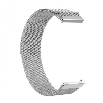 Curea pentru Samsung Galaxy Watch 4/5/Active 2, Huawei Watch GT 3 (42mm)/GT 3 Pro (43mm) - Techsuit Watchband 20mm (W009) - Silver - Img 2