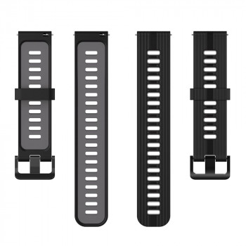 Curea pentru Samsung Galaxy Watch (46mm) / Gear S3, Huawei Watch GT / GT 2 / GT 2e / GT 2 Pro / GT 3 (46 mm) - Techsuit Watchband 22mm (W002) - Black - Img 2