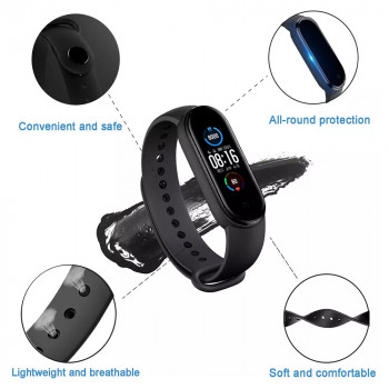 Curea pentru Xiaomi Mi Band 5 / 5 NFC / 6 / 6 NFC / Amazfit Band 5 - Techsuit Watchband (W013) - Dark Green - Img 4