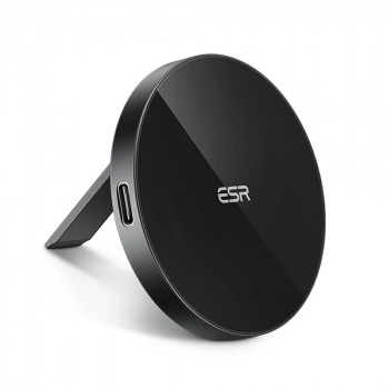 ESR - Wireless Charger HaloLock - MagSafe Compatible, with Kickstand - Black - Img 1