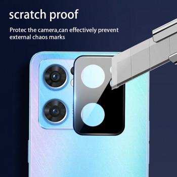 Folie Camera pentru Oppo Reno7 5G / Find X5 Lite 5G - Mocolo Silk HD PRO Camera Glass - Black - Img 3