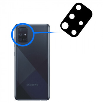 Folie Camera pentru Samsung Galaxy A71 4G - Mocolo Silk HD PRO Camera Glass - Black - Img 2