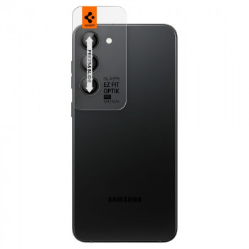 Folie Camera pentru Samsung Galaxy S23 / S23 Plus (set 2) - Spigen Optik.TR EZ FIT - Black - Img 3