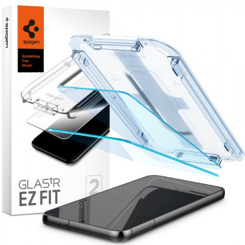 Folie protectie telefon Samsung Galaxy S23 (set 2) - Spigen Glas.TR EZ FIT - Clear - Img 1