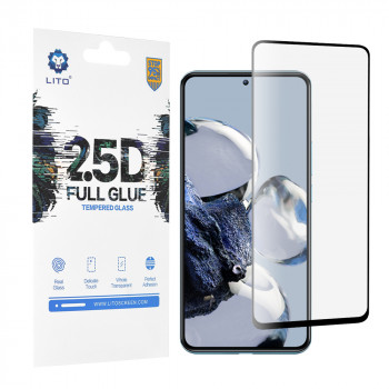 Folie protectie telefon Xiaomi 12T / Xiaomi 12T Pro - Lito 2.5D FullGlue Glass - Black