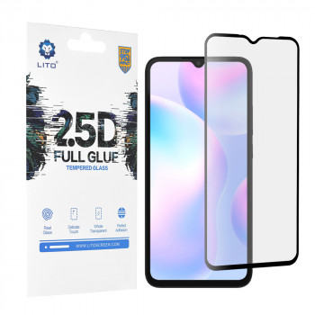 Folie protectie telefon Xiaomi Redmi 9A / Redmi 9AT / Redmi 9C / Redmi 9C NFC - Lito 2.5D FullGlue Glass - Black - Img 1