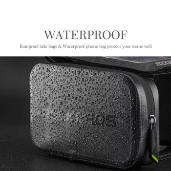 Geanta pentru Bicicleta cu Husa Telefon - RockBros (AS-006BK) - Black - Img 4