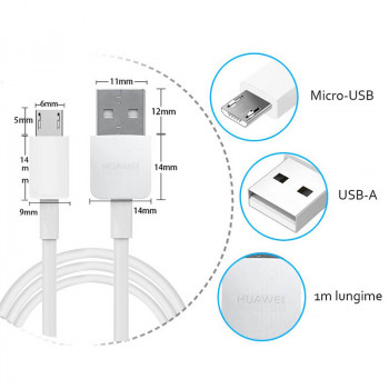 Huawei - Original USB Cable (C02450768A), Micro USB - White (Bulk Packing) - Img 3