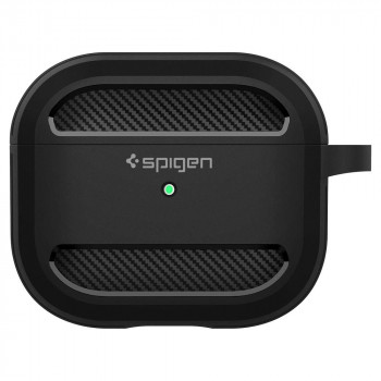 Husa pentru Apple AirPods 3 - Spigen Rugged Armor - Black - Img 2