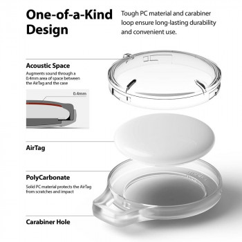 Husa pentru Apple AirTag - Ringke Slim - Smoke Black - Img 4