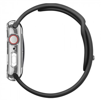 Husa pentru Apple Watch 4 / 5 / 6 / 7 / SE / 8 (44mm / 45mm) - Spigen Liquid Crystal (ACS04196) - Crystal Clear - Img 4