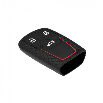 Husa pentru cheie Audi A4, RS4, S4, B9, A5, F5, S5, RS5 - Techsuit Car Key Case (2008.02) - Red - Img 4