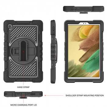 Husa pentru tableta Samsung Galaxy Tab A7 Lite - Techsuit StripeShell 360 - Black - Img 4
