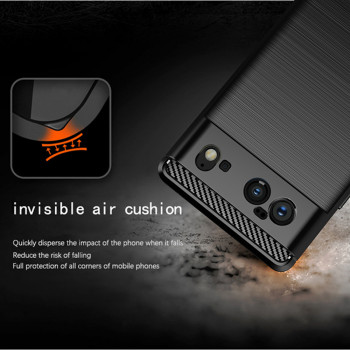 Husa telefon Google Pixel 6 - Techsuit Carbon Silicone - Black - Img 3