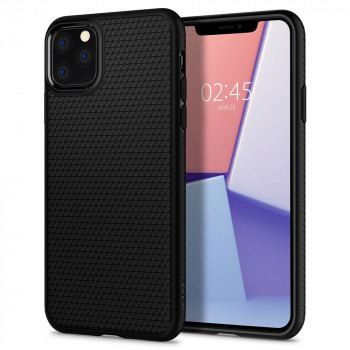 Husa telefon iPhone 11 Pro Max - Spigen Liquid Air - Matte Black