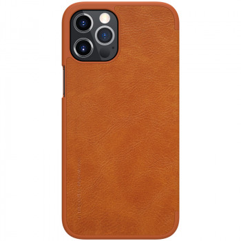 Husa telefon iPhone 12 Pro Max - Nillkin QIN Leather Case - Brown - Img 1
