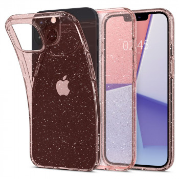Husa telefon iPhone 13 mini - Spigen Liquid Crystal Glitter - Rose Quartz