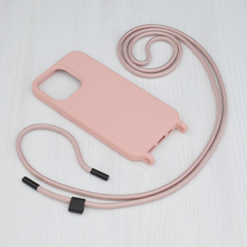 Husa telefon iPhone 13 Pro - Techsuit Crossbody Lanyard - Pink - Img 2