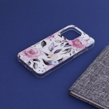 Husa telefon iPhone 13 Pro - Techsuit Marble Series - Chloe White - Img 4