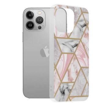 Husa telefon iPhone 13 Pro - Techsuit Marble Series - Pink Hex