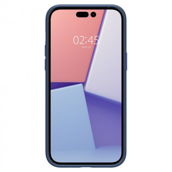 Husa telefon iPhone 14 Pro Max - Spigen Silicone Fit Mag Safe - Navy Blue - Img 4