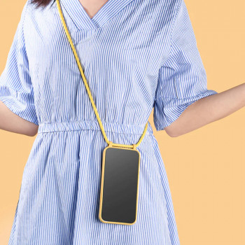 Husa telefon iPhone 15 - Techsuit Crossbody Lanyard - Yellow - Img 4