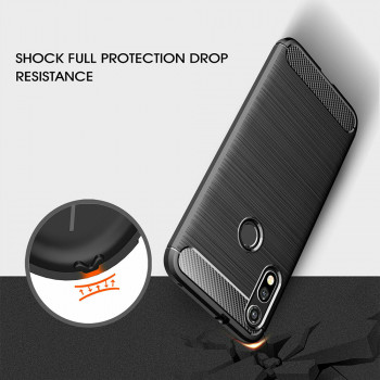 Husa telefon Motorola Moto E6i / Moto E6s (2020) - Techsuit Carbon Silicone - Black - Img 2