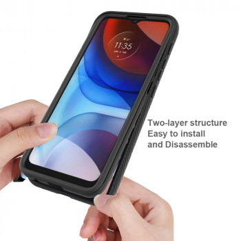 Husa telefon Motorola Moto E7 Power / Moto E7i Power + Folie - Techsuit Defense360 Pro - Black - Img 3