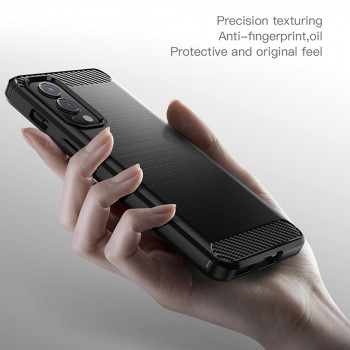 Husa telefon OnePlus Nord 2 5G - Techsuit Carbon Silicone - Black - Img 3