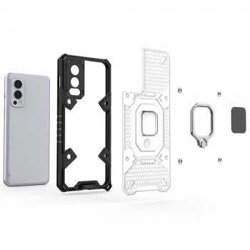 Husa telefon OnePlus Nord 2 5G - Techsuit Honeycomb Armor - Rose-Violet - Img 3