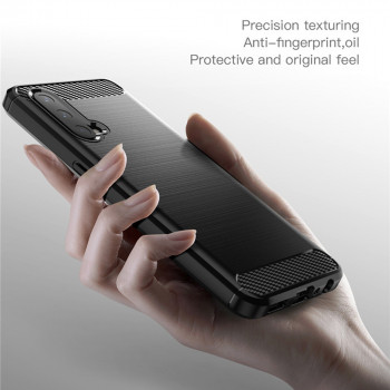 Husa telefon OnePlus Nord CE 5G - Techsuit Carbon Silicone - Black - Img 2