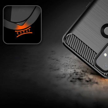 Husa telefon OnePlus Nord N100 - Techsuit Carbon Silicone - Black - Img 3
