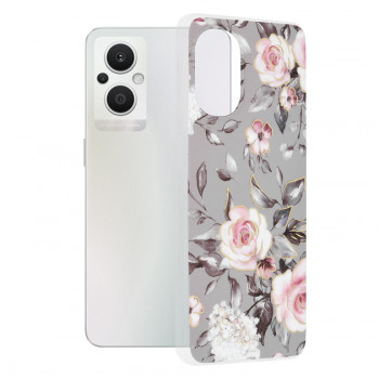 Husa telefon Oppo Reno7 Lite / Reno8 Lite / OnePlus Nord N20 5G - Techsuit Marble Series - Bloom of Ruth Gray - Img 1