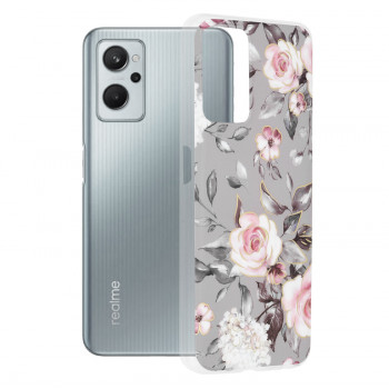 Husa telefon Realme 9i / Oppo A76 / Oppo A96 - Techsuit Marble Series - Bloom of Ruth Gray