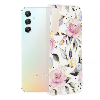 Husa telefon Samsung Galaxy A34 5G - Techsuit Marble Series - Chloe White