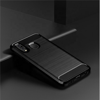 Husa telefon Samsung Galaxy A40 - Techsuit Carbon Silicone - Black - Img 4