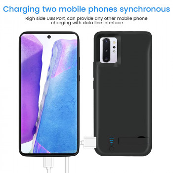 Husa telefon Samsung Galaxy Note 10 Plus 4G / Note 10 Plus 5G cu Baterie de 6000mAh - Techsuit Power Pro - Black - Img 4