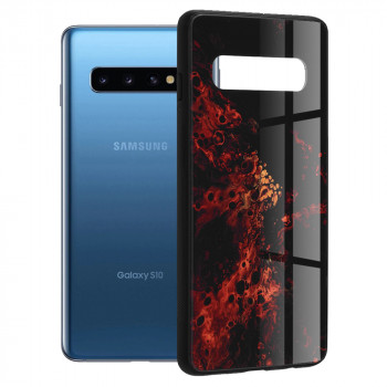 Husa telefon Samsung Galaxy S10 - Techsuit Glaze Series - Red Nebula - Img 1