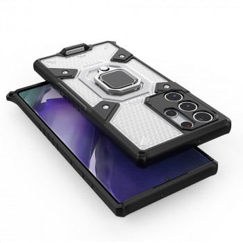Husa telefon Samsung Galaxy S22 Ultra 5G - Techsuit Honeycomb Armor - Rose-Violet - Img 3