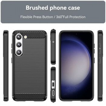 Husa telefon Samsung Galaxy S23 - Techsuit Carbon Silicone - Black - Img 2