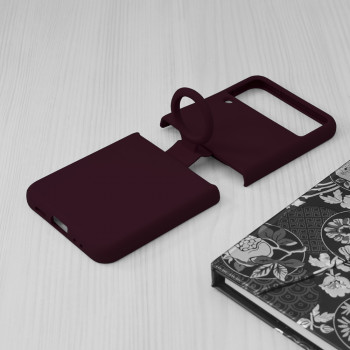 Husa telefon Samsung Galaxy Z Flip3 5G - Techsuit Soft Edge Silicone - Plum Violet - Img 3