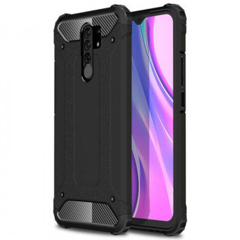 Husa telefon Xiaomi Redmi 9 - Techsuit Hybrid Armor - Black - Img 1