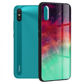 Husa telefon Xiaomi Redmi 9A / Redmi 9AT - Techsuit Glaze Series - Fiery Ocean - Img 1