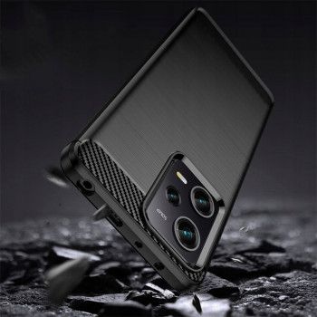 Husa telefon Xiaomi Redmi Note 12 Pro / Poco X5 Pro - Techsuit Carbon Silicone - Black - Img 4